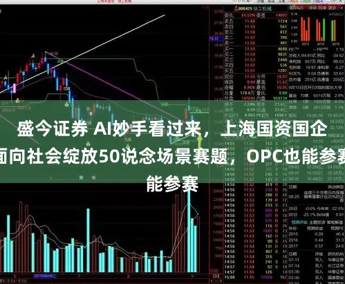盛今证券 AI妙手看过来，上海国资国企面向社会绽放50说念场景赛题，OPC也能参赛